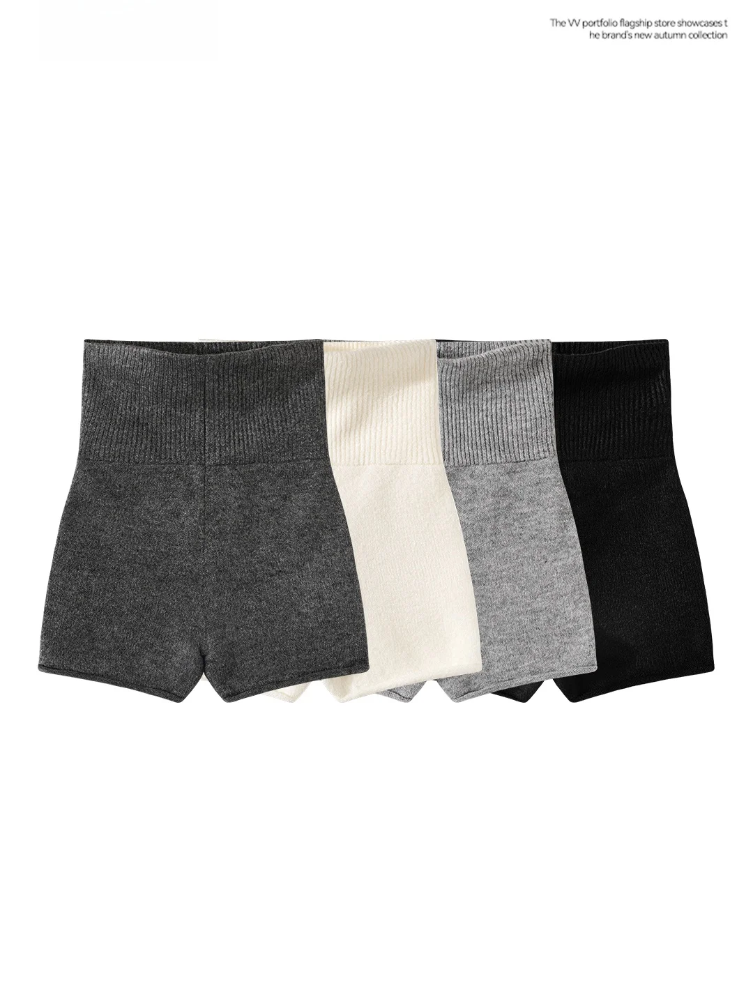 American Style Spicy Girl Knitted High Waist Brushed Short Pants Women's Spring Slimming Outerwear Cute Small Size Pants