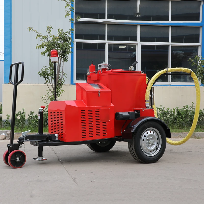 Asphalt Crack Sealing Machine 120L Fuel Generator Hand Pull Trailer Available Factory Wholesale Road Pavement Repair Equipment