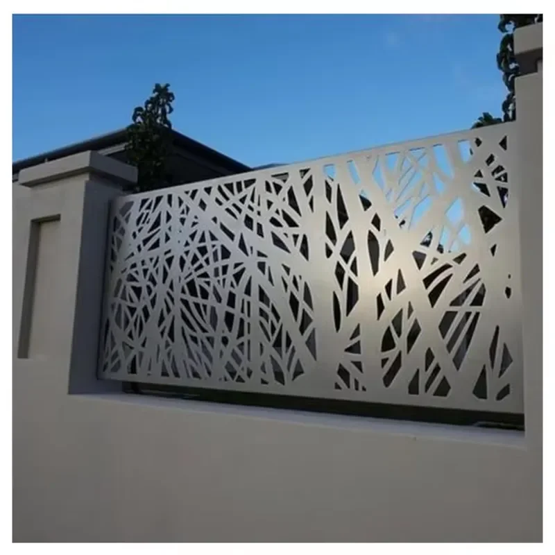Aesthetics Modern Outdoor Fence Panels Customizable Easily Assembled Aluminum Foshan Privacy Fence for Home&garden Use