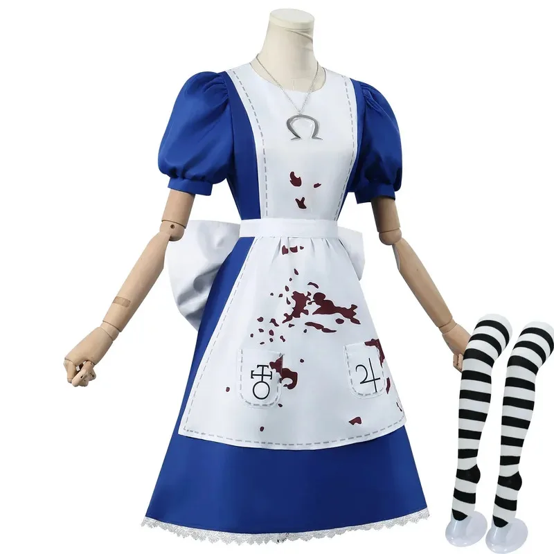 

AIAI 2025Anime Maid Apron Dress Game Madness Returns Alice Cosplay Costume for Women Girls Hallowe