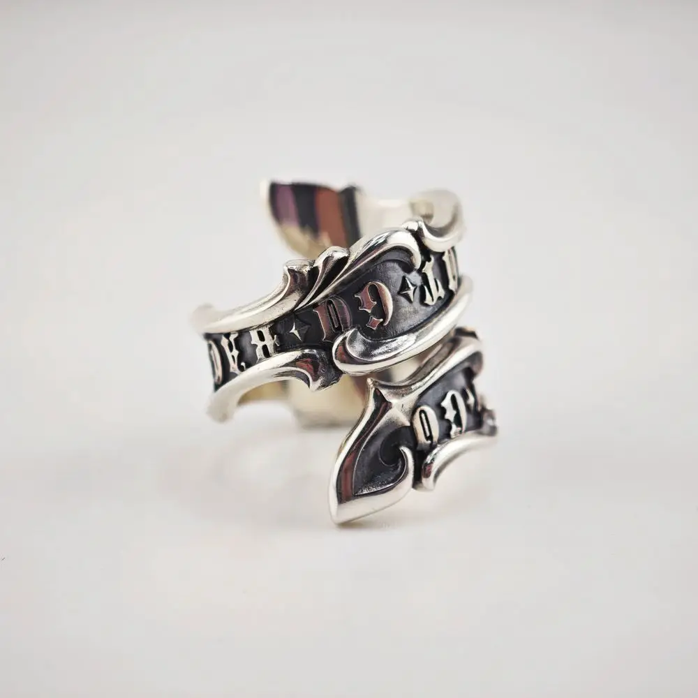 Battle Flag Ring Japanese Rock Open Ring