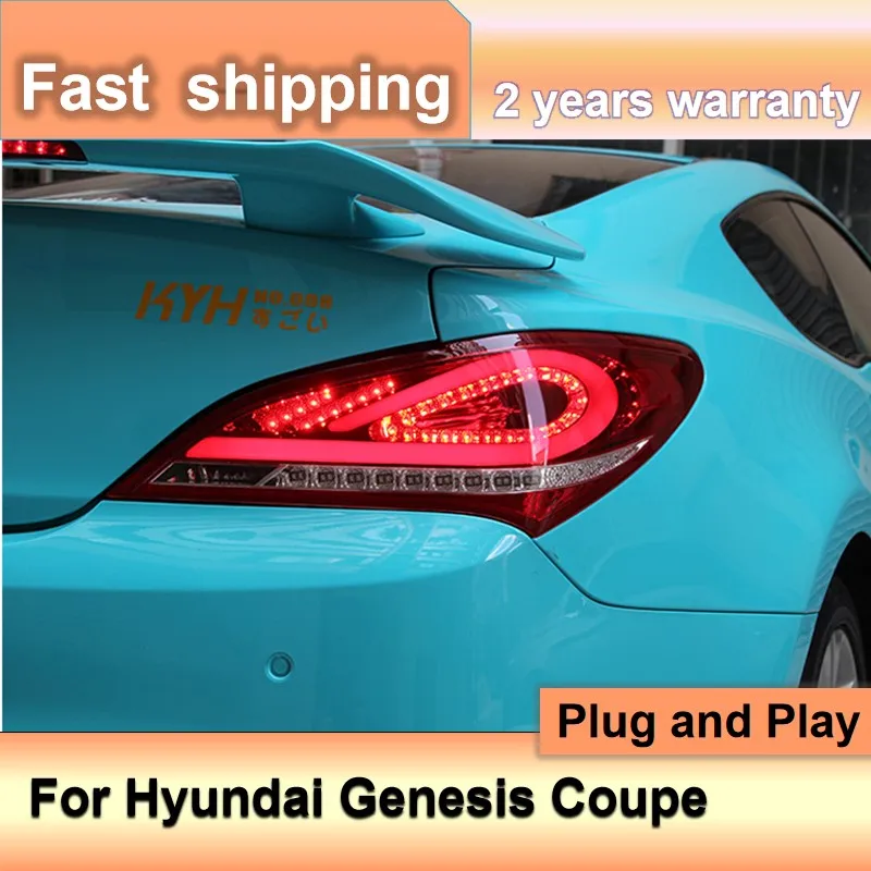 

Автомобильные аксессуары для Hyundai Genesis Coupe, задний фонарь 2009-2013, Genesis Coupe, задние фонари DRL, противотуманный тормоз, указатель поворота, задний ход