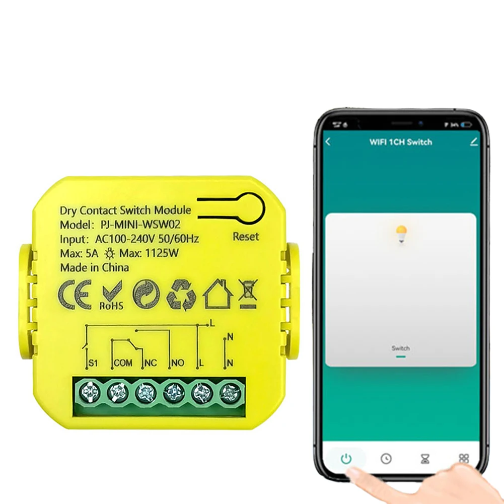 

Модуль переключателя Wi-Fi Smart Life 5A DC12V 24V, сухое контактное реле, приложение, дистанционное управление, модуль умного переключателя, поддержка Alexa Google Home