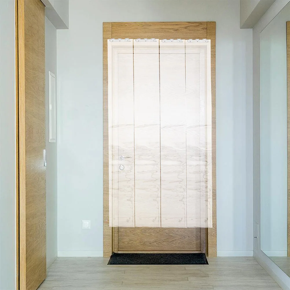

Dustproof Partition Curtains Clear Strip Door Insulation Home for Doorway Double