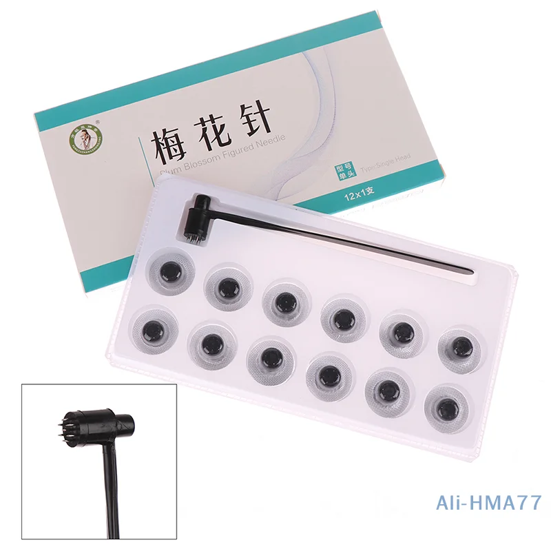 Plum Blossom Needle Skin Needle Seven Star Needle Blood Needle Cupping Acupuncture Treatment With 12 Replacable Head Skin Needle