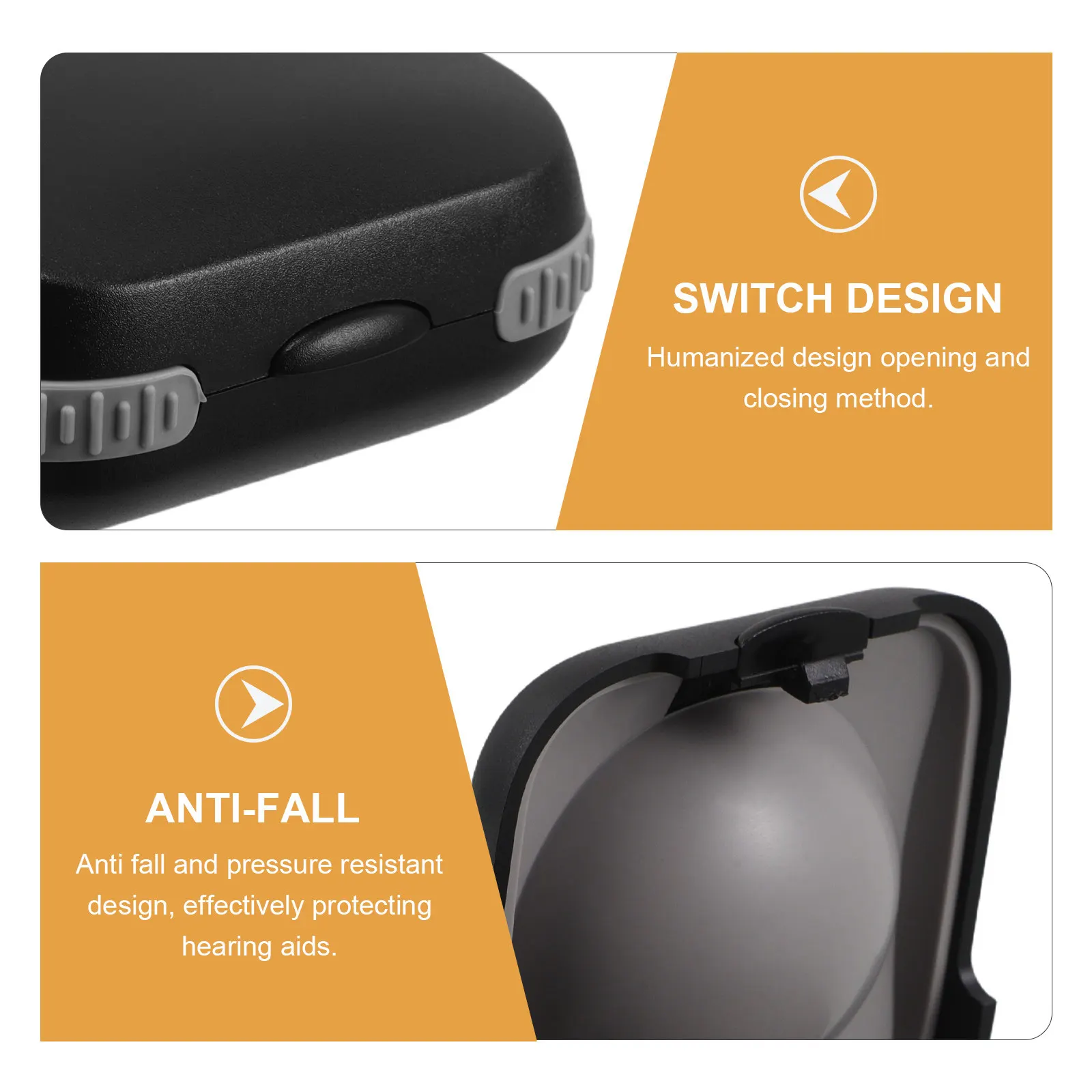 Protective Shockproof Hearing Aid Holder Case for Adults Seniors Portable Lightweight Anti-Drop Storage Box Travel-Friendly view 2