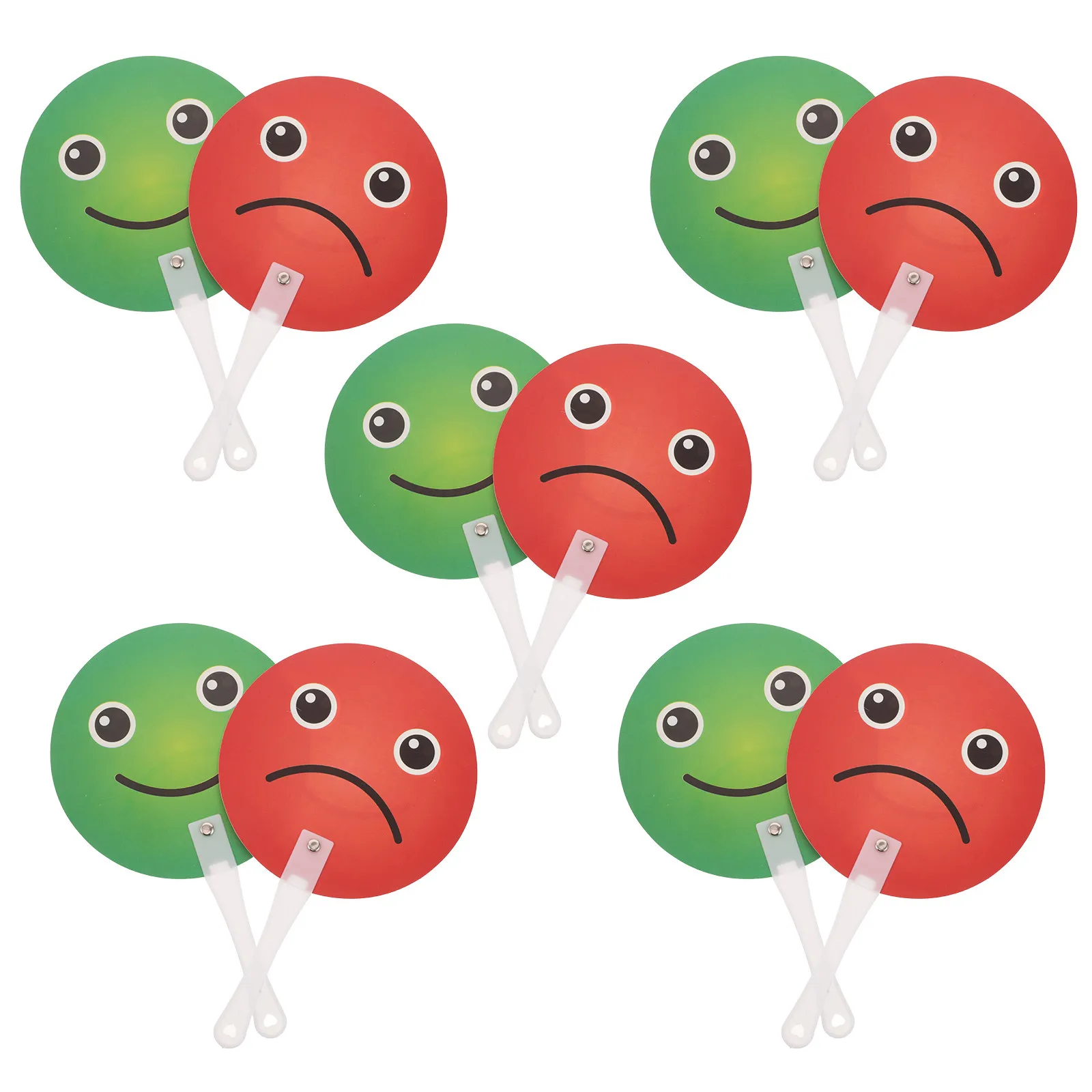 10pcs Double-Sided Classroom Voting Paddles – Red/Green Yes/No Plastic Signs for Teacher Student Quiz Games