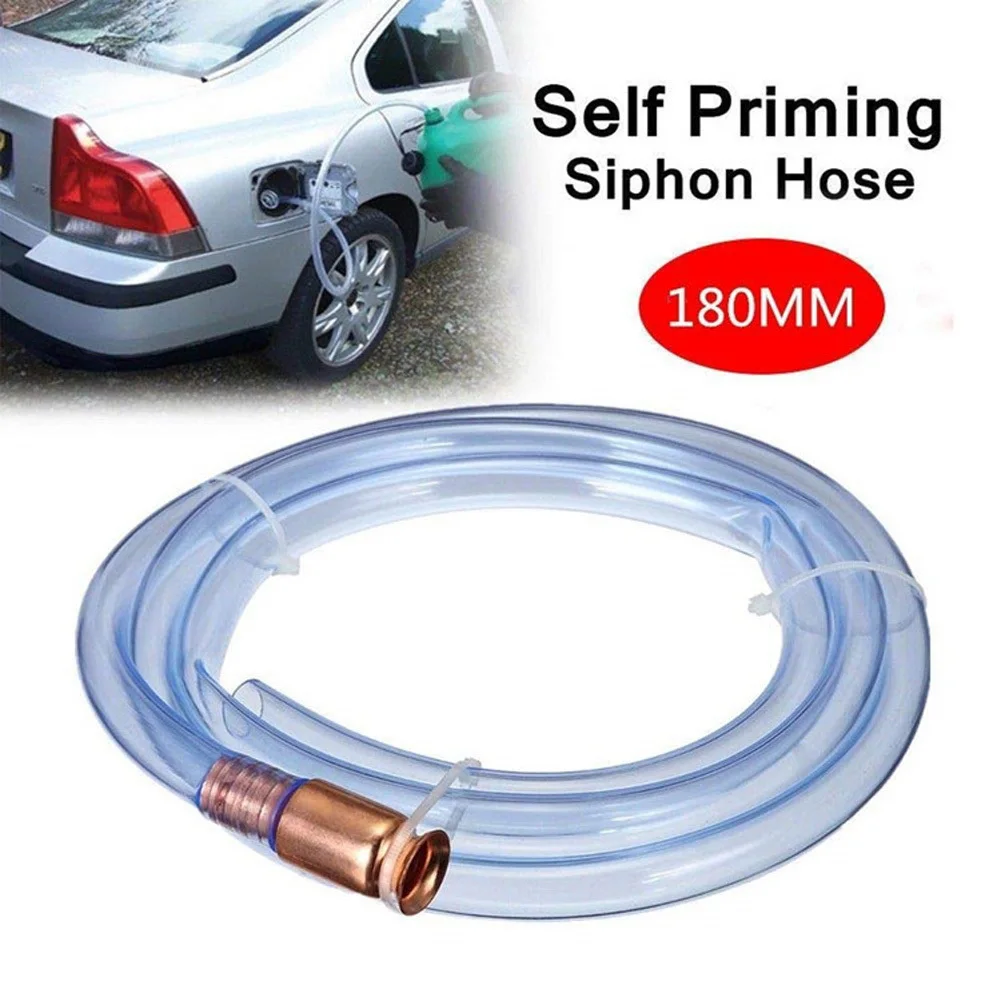 Self Priming Siphon Hose Crystal Clear Food Grade Tubing 5.9ft Length 0.07in Thickness Multipurpose Siphon Hose For Water