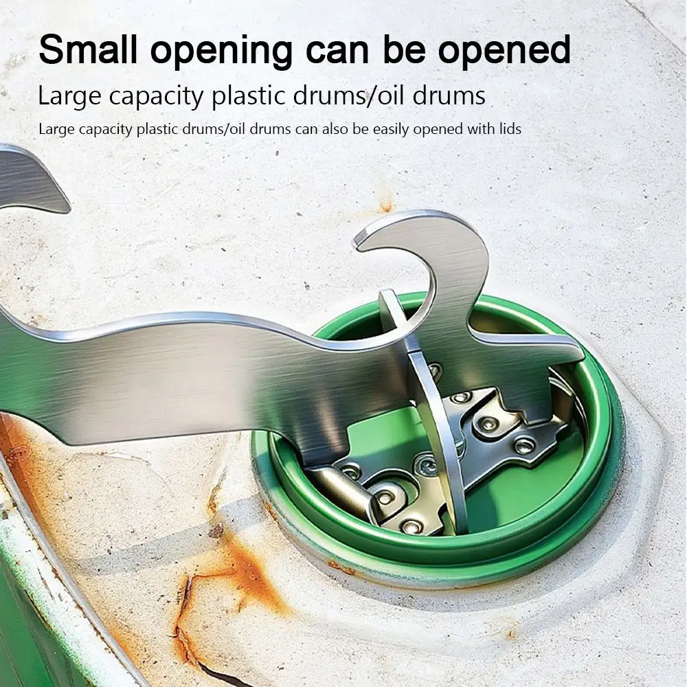 Universal Large Opening Paint Can Opener Thickened Design Stainless Steel Bucket Lid Wrench Multi-functional Labor Saving