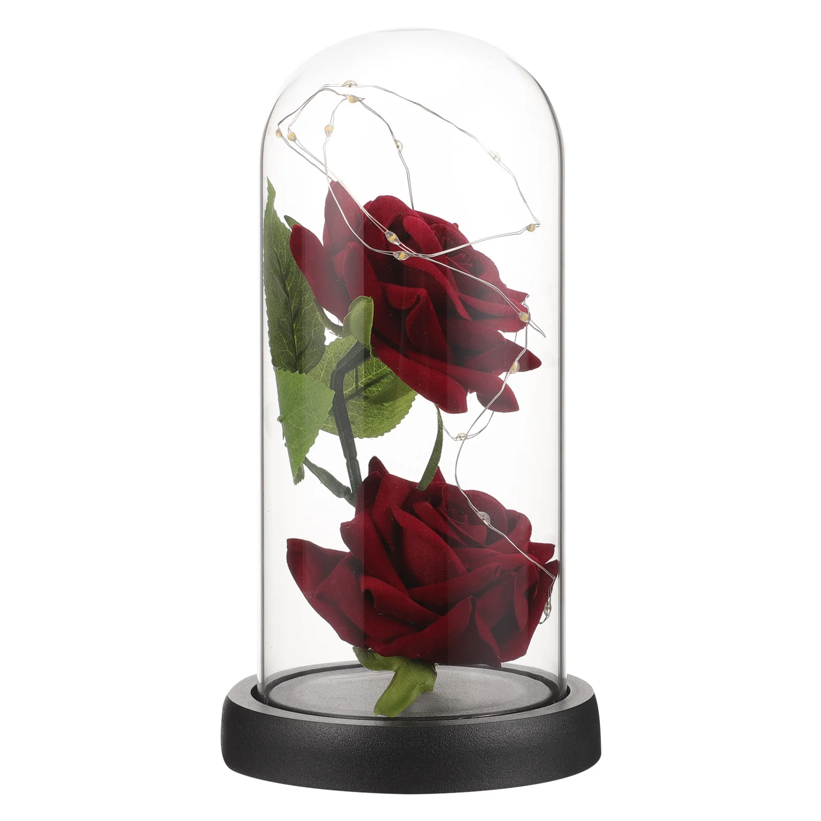

Exquisite Light Up Rose in Glass Dome Decorative Flower Lamp for Women Birthday Anniversary Gift Idea Rose in Glass Dome