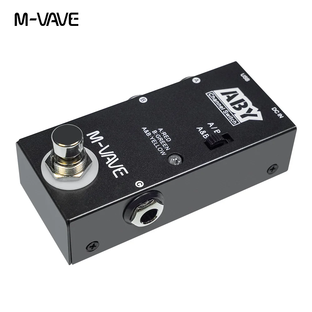 M-VAVE ABY Channel Electric JEPedal tingUniversal Two-Way Line Selection for Instruments, Amplificateurs, Cabinets Effects