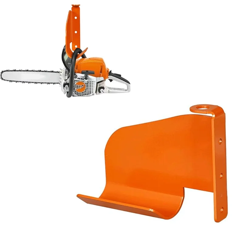 

PORK-Chainsaw Hanger Holder Heavy-Duty Steel Garage Organizer For Chainsaws Vertical Or Horizontal Mounting Space-Saving Storage