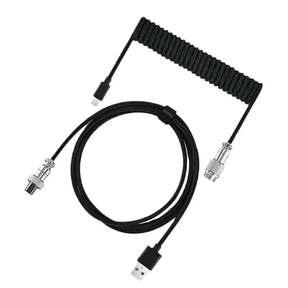 3M Aviator Cable USB C To TYPE-A Spring Wire USB-A Type-C For Game Magnetic Switch Mechanical Keyboard DIY Kit
