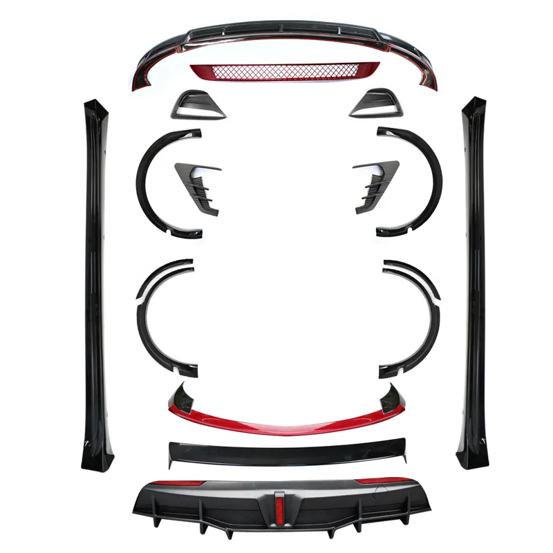 Modified Exterior Protection Kit, Front Lip Enveloping Side Skirt, Rear Wing Rear Tail