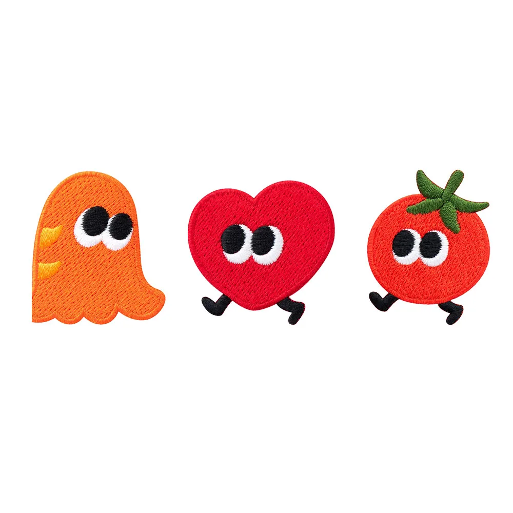 2‑8Pcs Cute Cartoon Self‑Adhesive Embroidery Patches Set DIY Decor Stickers for Clothes Hats Backpack Phone Case Notebook Cup