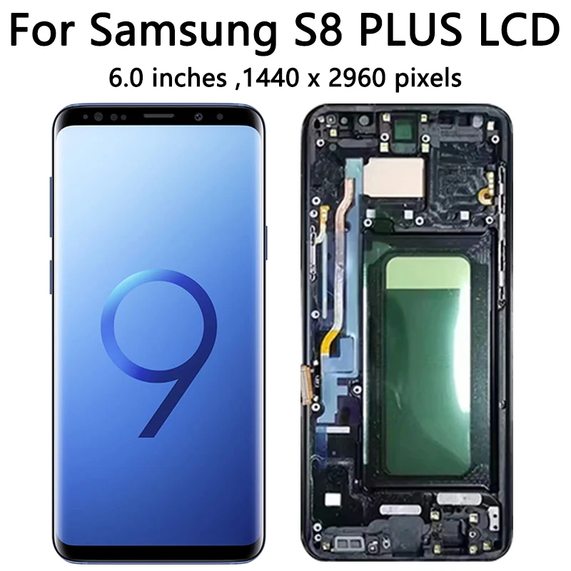 TFT Quality For Samsung S9 Plus G965 G965F LCD Display Touch Screen with Frame For Samsung S8 plus G955 G955F Display Replacemen