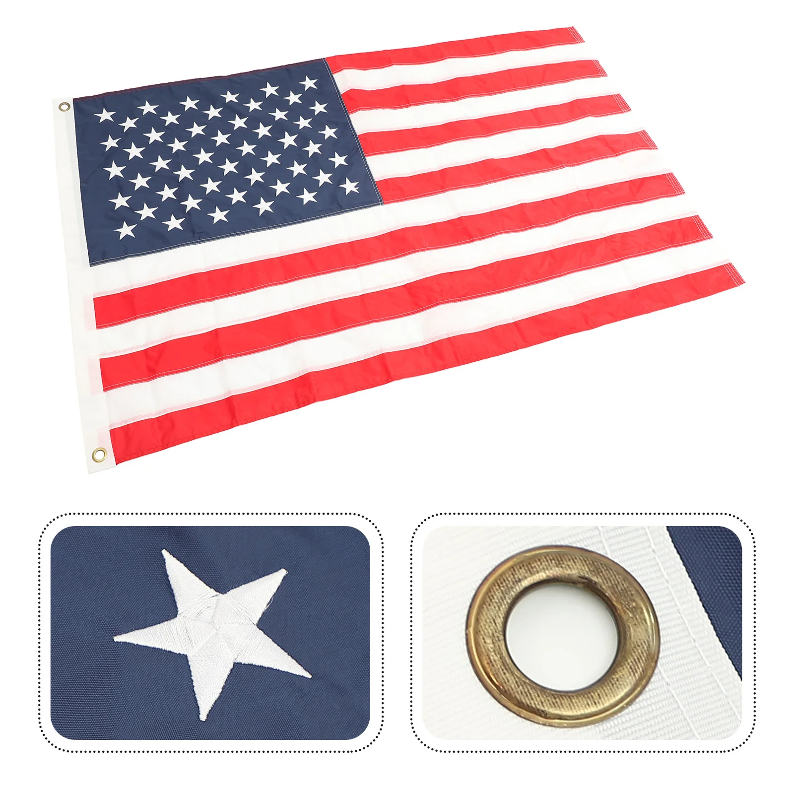 

Embroidered American Flag Decorative Hanging Festival Decor Independence Day Party Flag Decoration American Flags for Outside