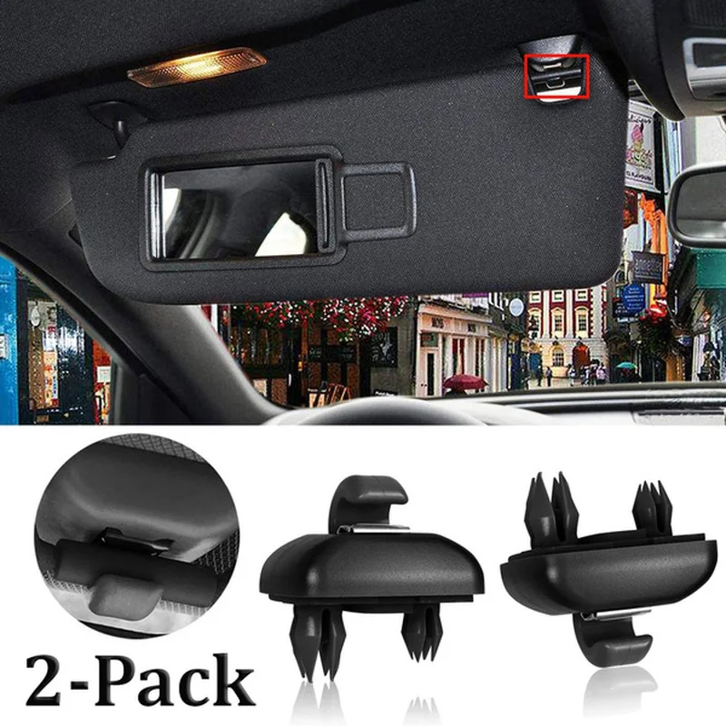 2Pcs Sun Visor Fastener Clip Car Panels Hooks Retainer Buckle Interior Decoration for Audi A4 A5 A7 B6 B7 A4L A6L Q5 Q7 Q3