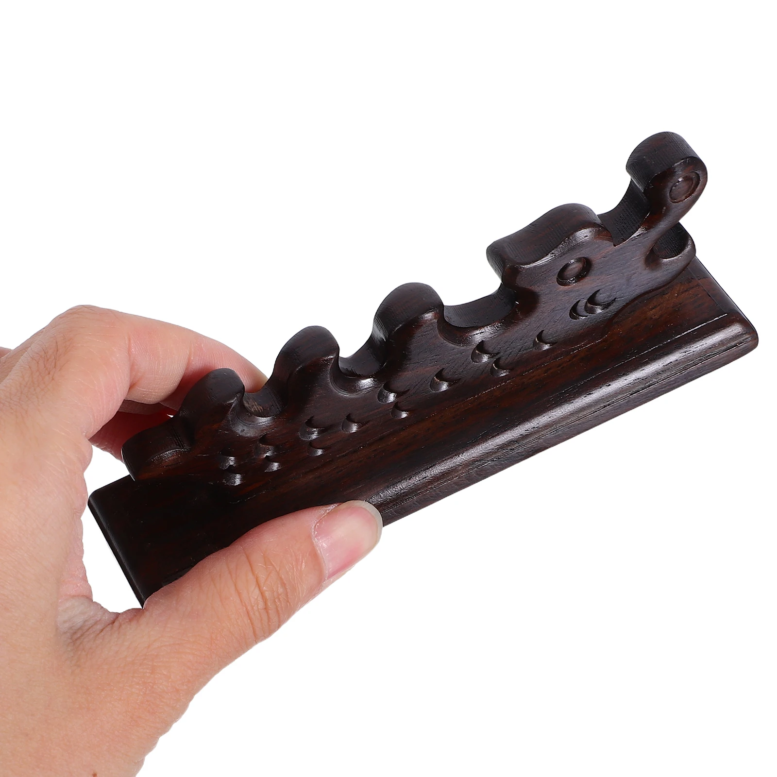 

3pcs Retro Wooden Fish Dragon Brush Rest Calligraphy Pen Holder Sturdy Wood Rack for Painting Writing Chinese Accessories