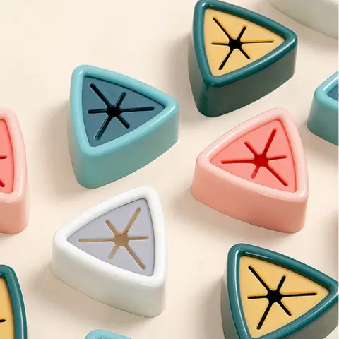 3 Unique Geometric Print Kitchen Towel Inserts - Long-Lasting Plastic Space Saving Structure