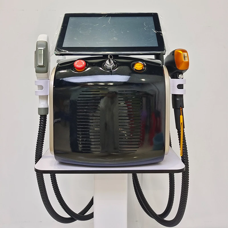 2025 أحدث 4 في 1 آلة إزالة الشعر بالليزر ديود التيتانيوم الجليد ومفتاح Q إزالة الوشم بالليزر Nd Yag آلة الليزر IPL RF Pico