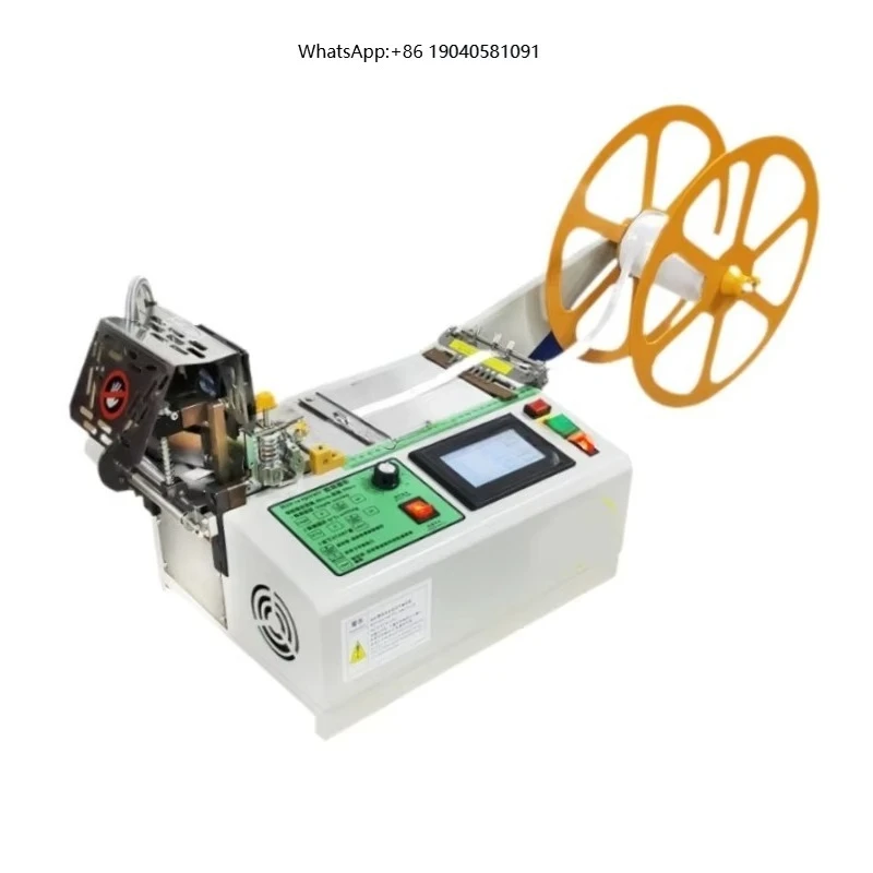 Automatic Feeder Ribbon Silk Satin Straps Oblique Angle Tape Fabric Webbing Zipper Cutting Cutter Machine