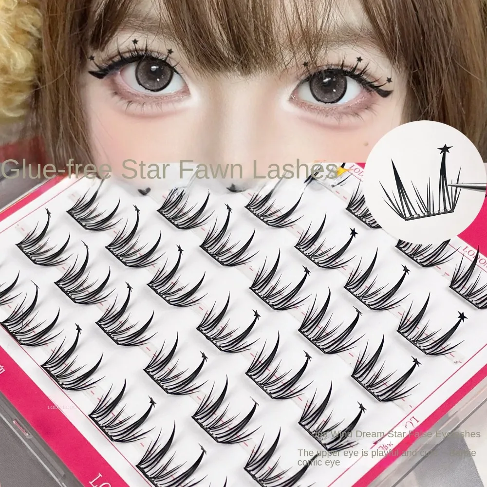 Segmented Creative False Eyelashes Star Tree DIY Eyelashes Extensions Butterfly Love Heart Shape Natural