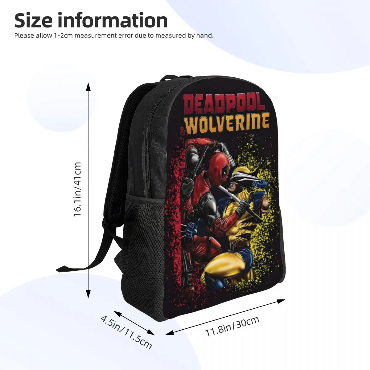 Custom Wolverine Cool Movie Laptop Backpack Women Men Basic Bookbag for School College Students Classical Film Bag