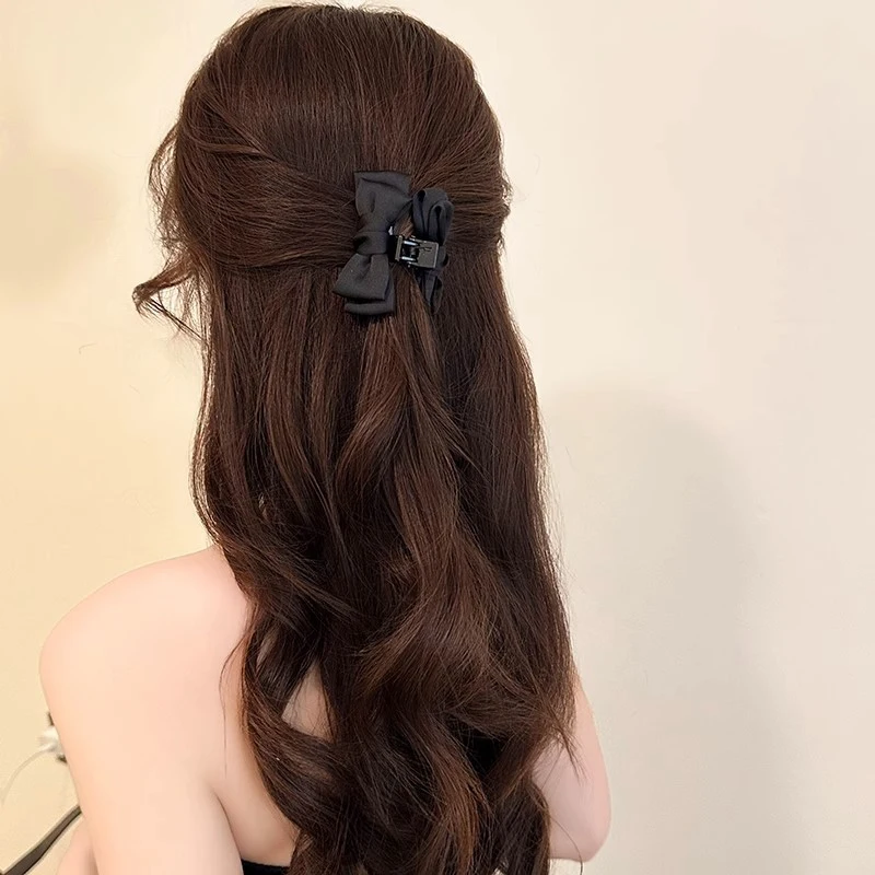 2Pcs Cute Bow Princess Small Hair Claw For Women Girls Cute Side Clip Versatile Exquisite Forehead Bangs Hair Clip Gifts