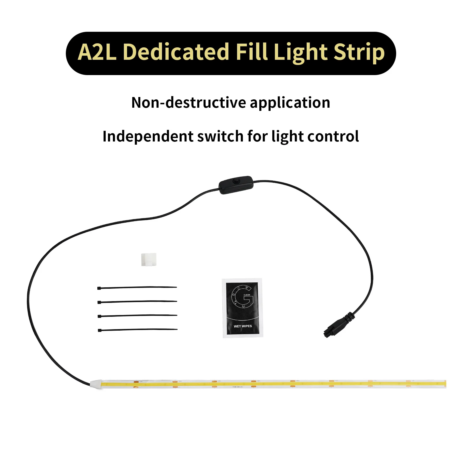 Upgrade LED-Lichtstreifen für Bambu Lab A2L LED-Lampe 3D-Drucker Niedrigenergie-Hochleuchtkraft-Fülllichtzubehör 3D-Teile