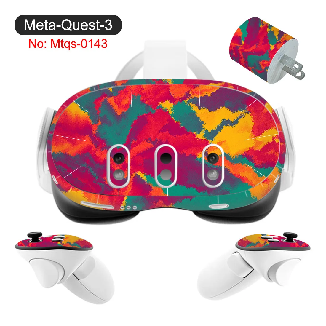 لملصقات Meta Quest 3، غطاء حماية جلدي، مجموعة كاملة من تصميم التفاف DIY