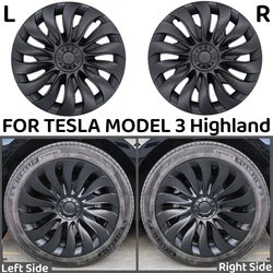 4PCS 18-Inch HubCap for New Tesla Model 3 Highland 2024 Performance Replacement Wheel Cap Automobile Full Rim Cover Accessories