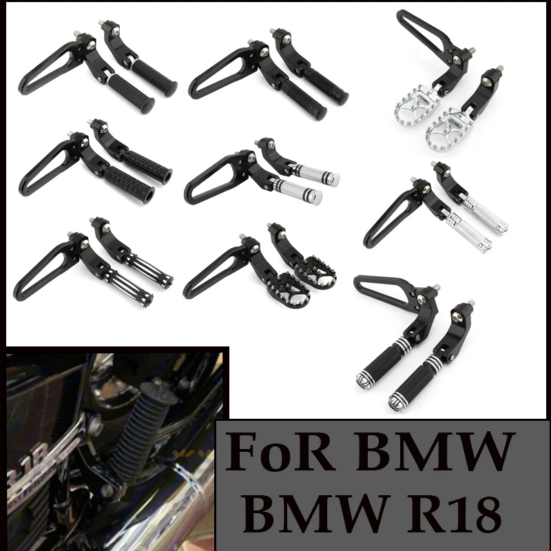 

FOR BMW R18 R 18 Bagger 2020 2021 2022 23 Passenger Footrests Motorcycle Foot Rests Aluminum Black Rear Foot Pedal Footpegs Pegs