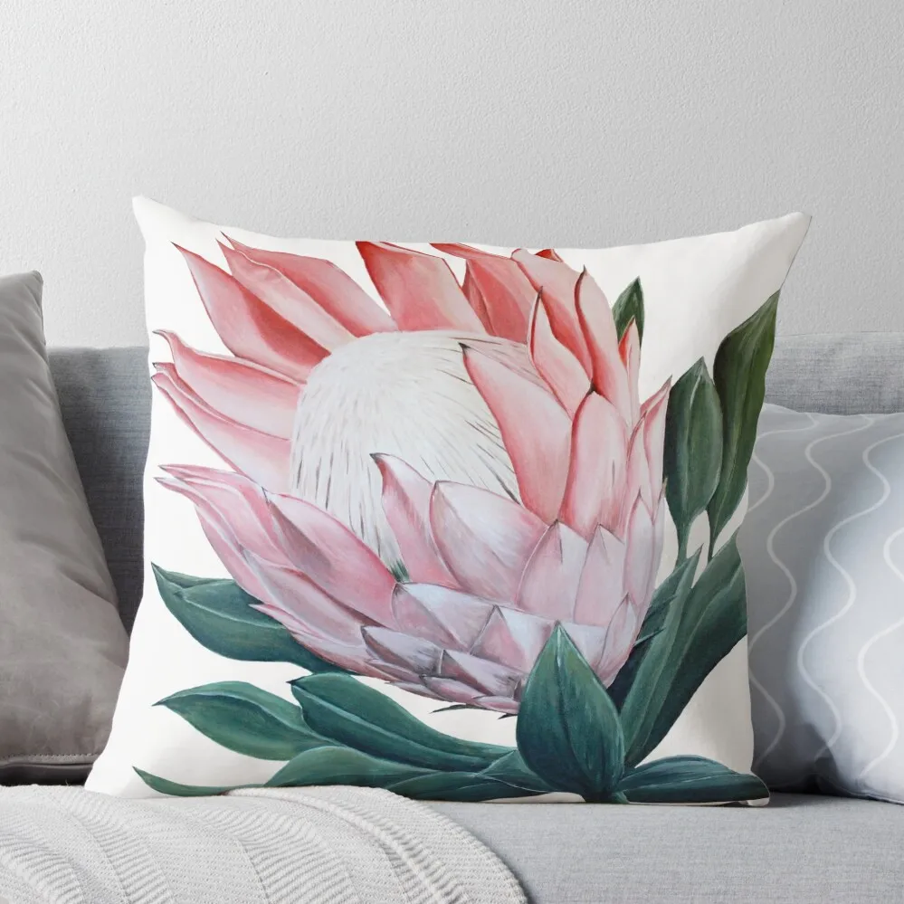 

King Protea Flower Painting Throw Pillow Cushions For Children christmas decorations 2024 pillow cover christmas