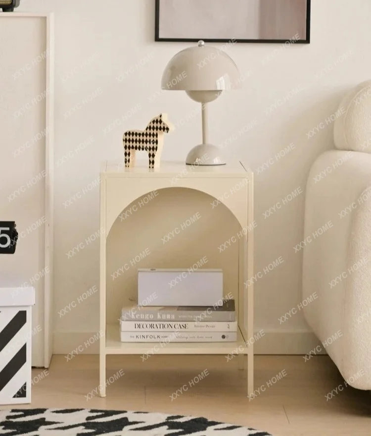 L*Cream wind wrought iron bedside table creative bedside rack