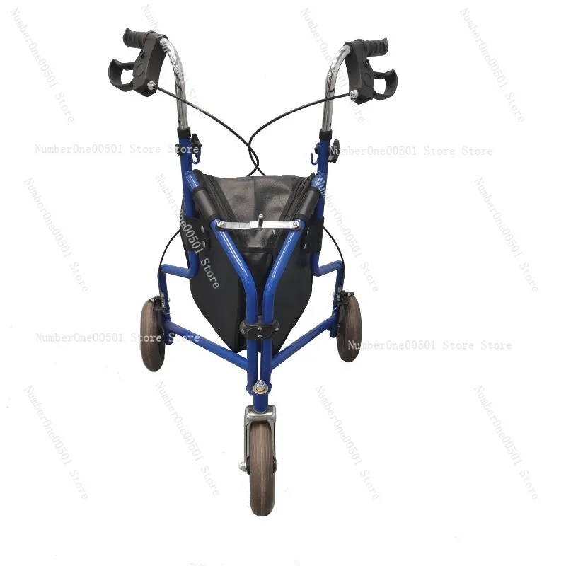 

Senior Folding Trike Walker with Shopping Basket - Lightweight Mobility Aid & Assist Cart for Elderly