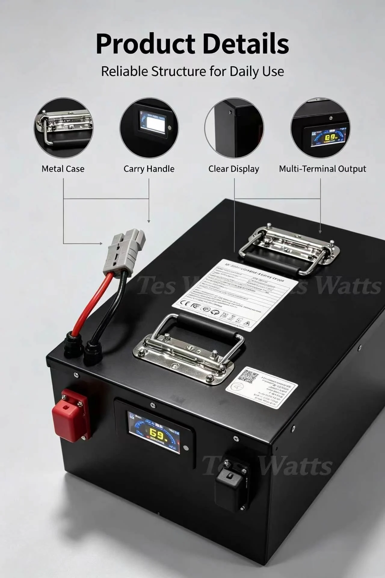 72v 30Ah 30A 40Ah 40A 50Ah 50A lifepo4 lithium battery pack deep cycle with BMS - safe for 3000W 5000W power supply