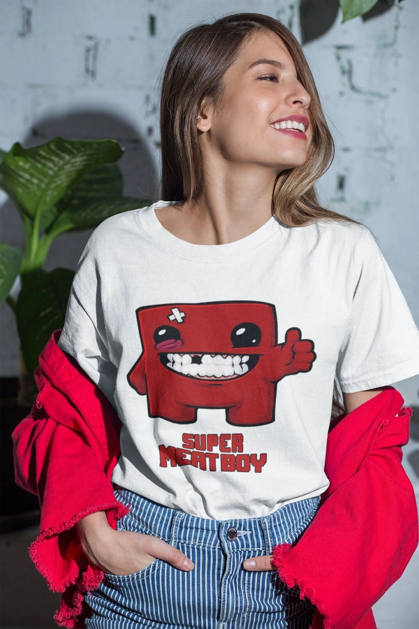 Unisex Super Meat Boy Shirt Video Game T-shirt Indie Shirt