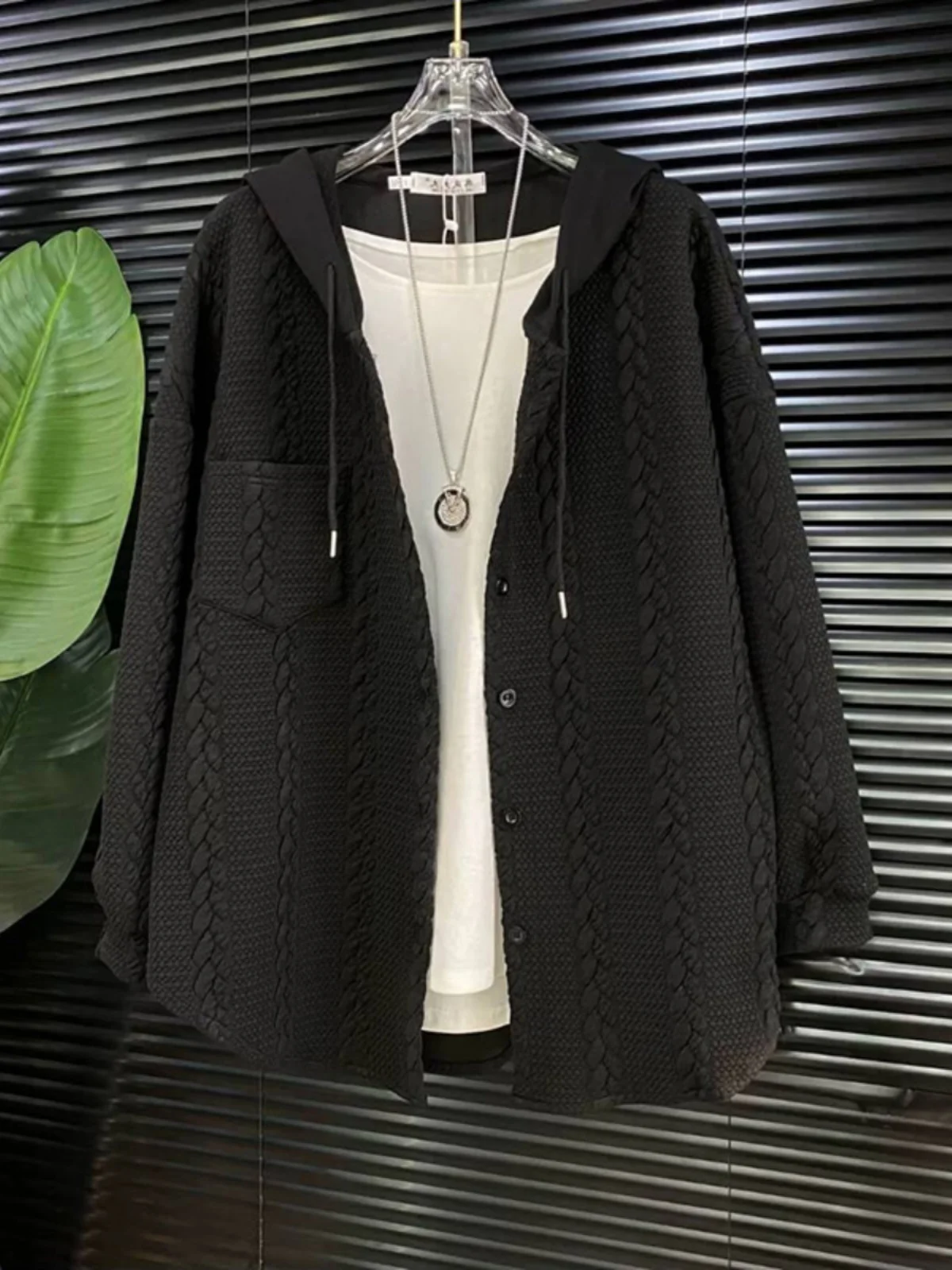 

plus Size Women's Cardigan Sweater Casual Loose Fit Hoodie Style Long Sleeve Mid-Length Coat Korean Version Comfortable Style
