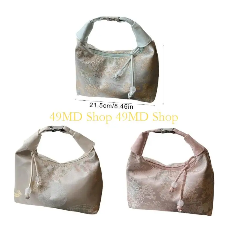 49MD Retro الصينية النمط الصليب كروس الكتف حقيبة تطريز المساء محافظ مع محافظ حقيبة الكتف السحاب