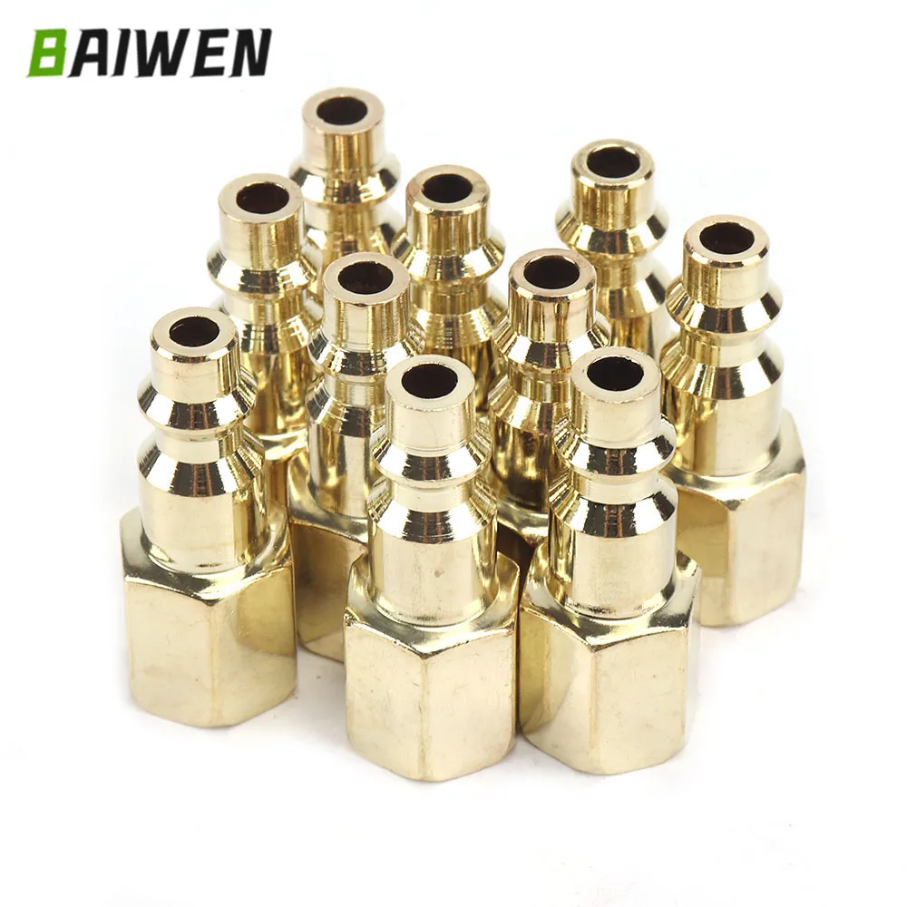 

1/4" NPT Air Line Hose Compressor Connectors Brass Female Quick Release Fittings For Air Compressor Pneumatic Parts 2/5/10pcs