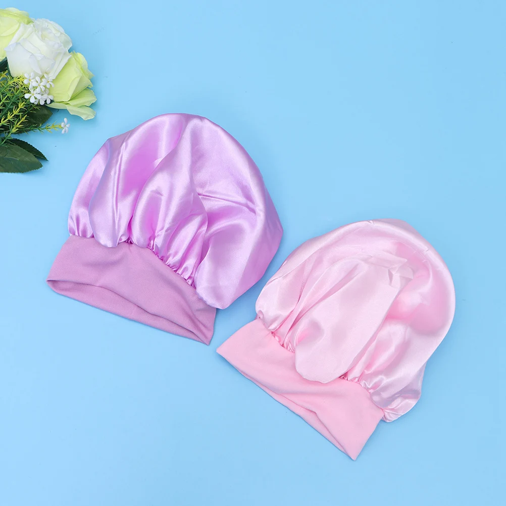 High Elastic Headband Satin Sleep Bonnet Sleeping Wide Side Broadside Miss