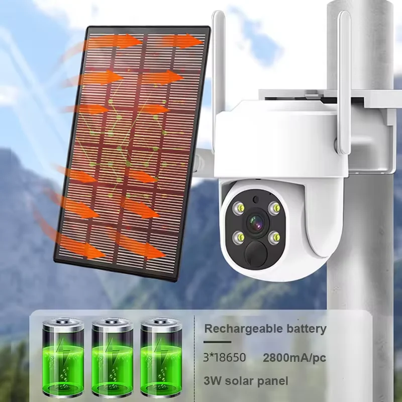 Eseecloud 4MP 8 قناة CCTV نظام الأمن DVR كيت 8CH اللاسلكية NVR عموم إمالة CMOS انخفاض استهلاك الطاقة الشمسية كاميرا متحركة مجموعة #3