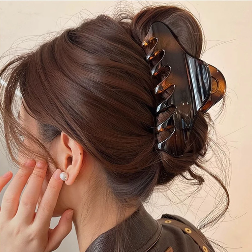 Nuovo retrò coreano artiglio dei capelli in acetato grande fermagli per capelli granchio clip di squalo semplice forcina coda di cavallo accessori per capelli moda donna ragazza