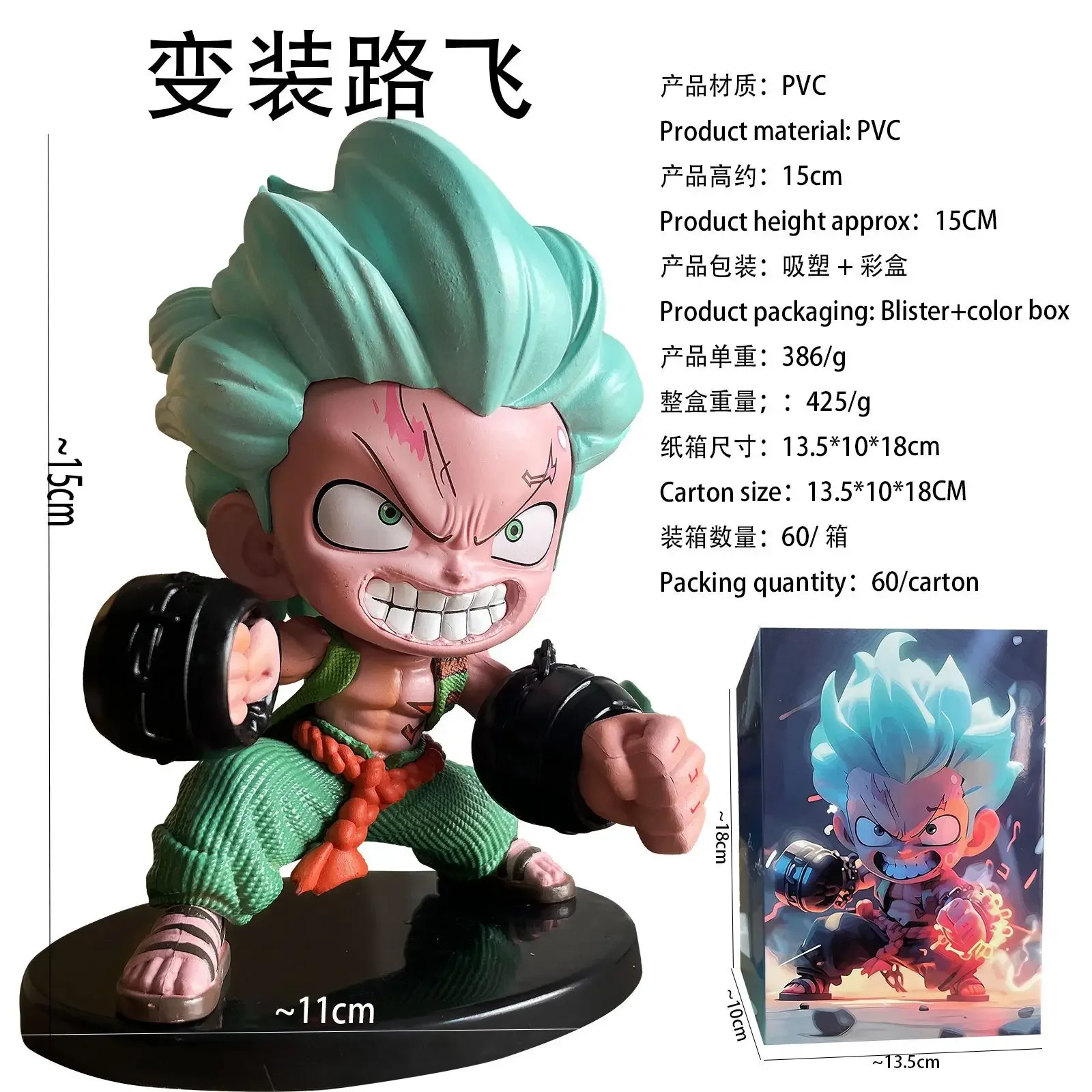 One Pieceอะนิเมะตัวเลขรอบคอสเพลย์ปลอมตัวLuffy Figurine GKอินเทรนด์โต๊ะรูปปั้นเครื่องประดับFigurineของเล่นเด็ก