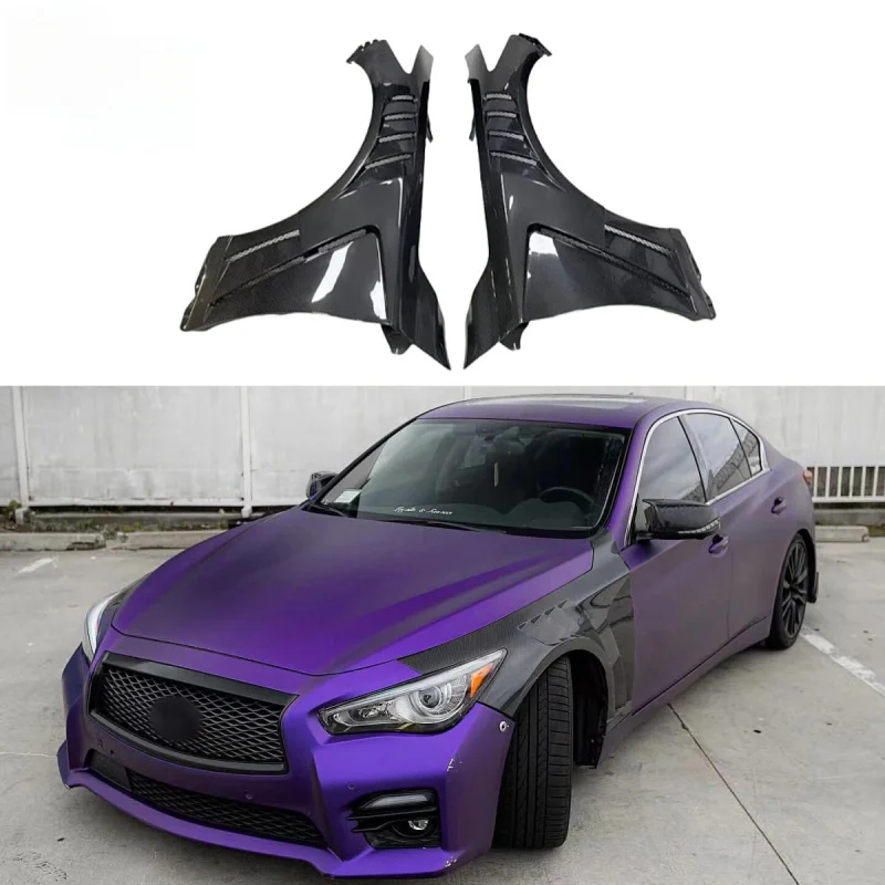 

Suitable for Infiniti Q50 V37 2015-2023 Carbon Fiber Vented Front Fender Body Kit