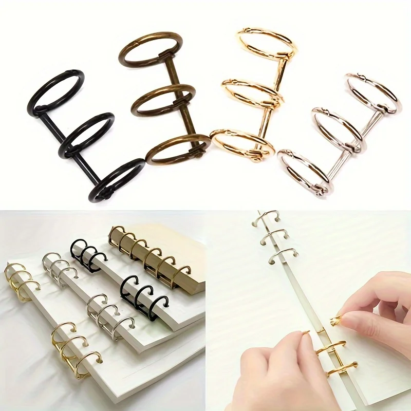 Langlebiger Metallordner mit 3 Ringen für Notizbücher, Fotoalben und DIY-Projekte