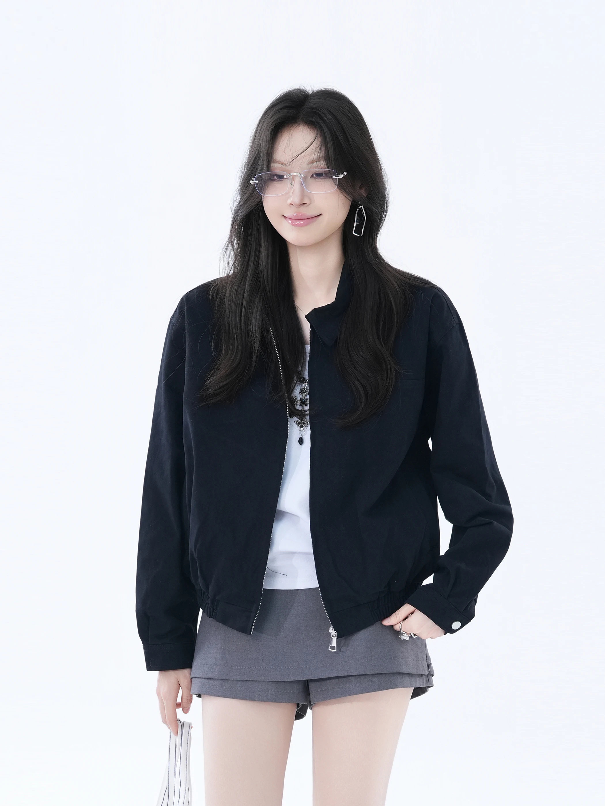 

Американская ретро-куртка Харрингтон для женщин: свободная, теплая, повседневная, модная, с длинными рукавами, на молнии, из хлопка