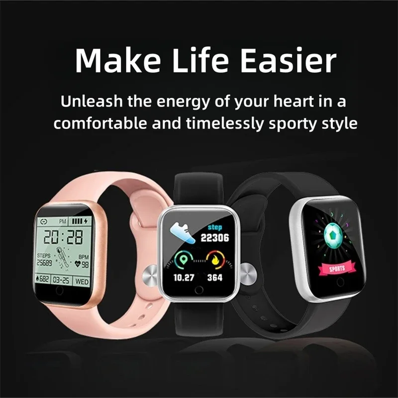 Smartwatch Men Sports Heart Rate Bluetooth Monitoring Information Smarthwhatch Push Weather Bracelet Synchronization Smart Watch