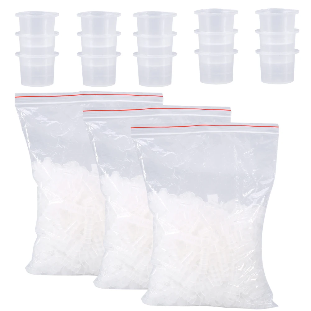 1000Pcs/Bag Tattoo Ink Cap Cup Plastic Microblading Pigment Accessories Holder Container 3Sizes
